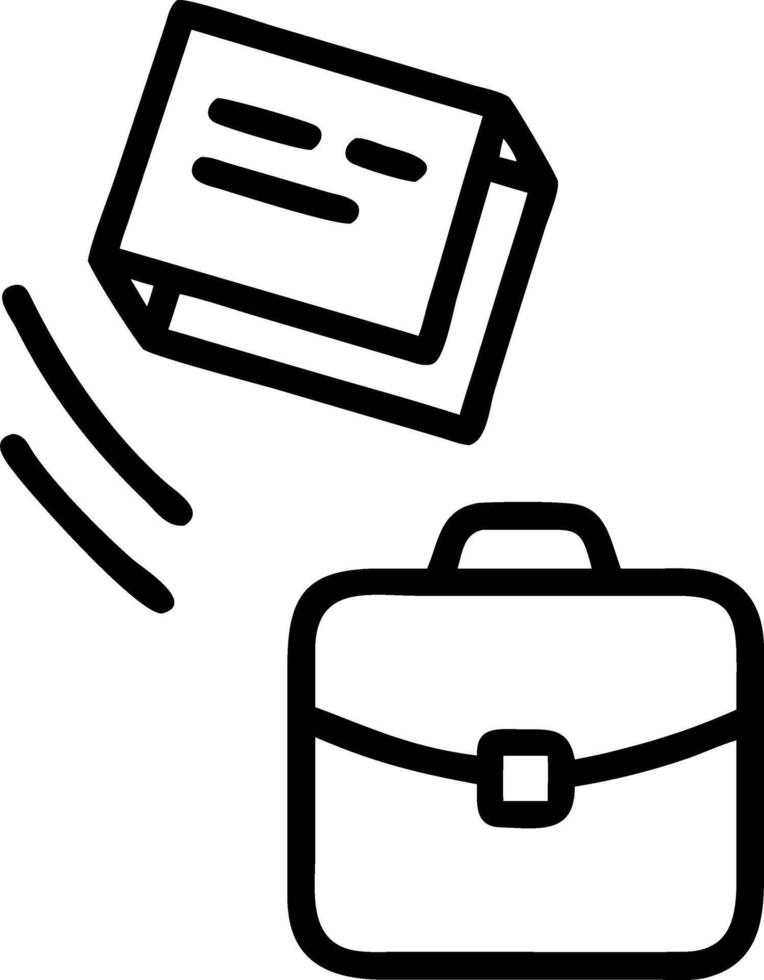 Floating briefcase and financial document gently spinning mid air isolated on a white background symbolizing corporate finance and strategic planning vector