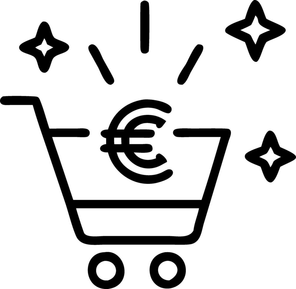 Holographic shopping cart emitting glowing currency symbols with copy space vector