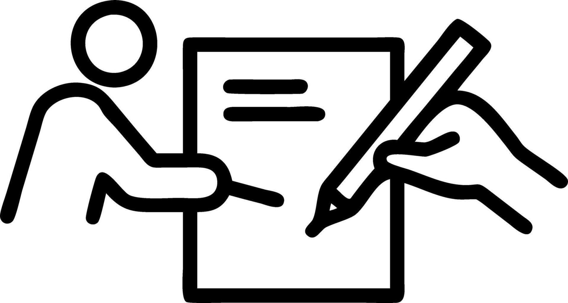 Leader candidly signing a business agreement with a colleague vector