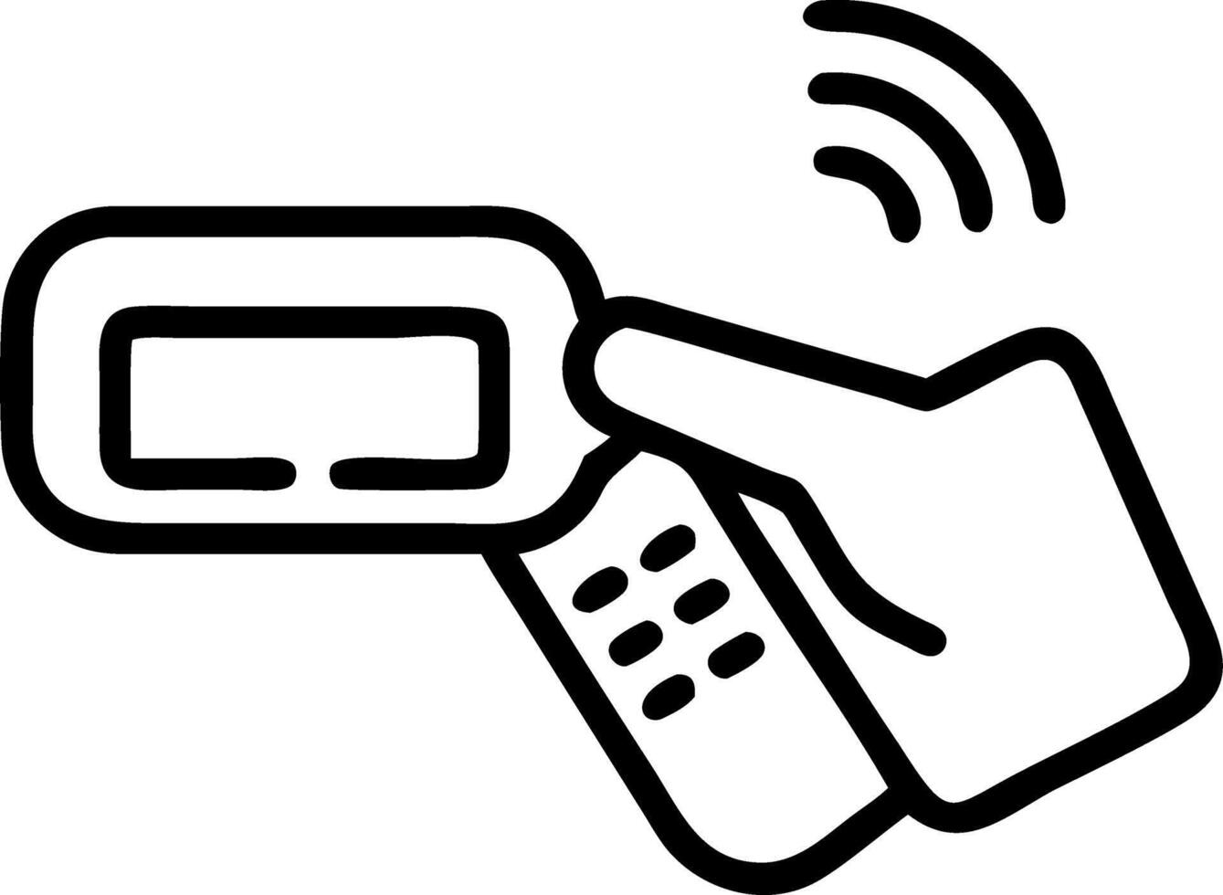 Macro image of a futuristic payment ring being used at a terminal vector