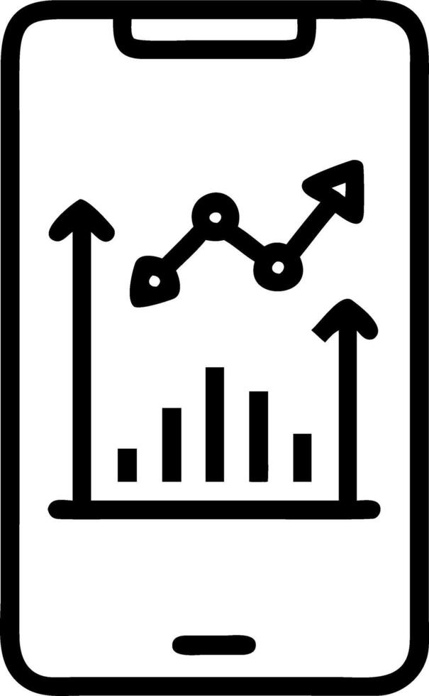 Macro shot of glowing leadership symbols and financial charts on a smartphone vector