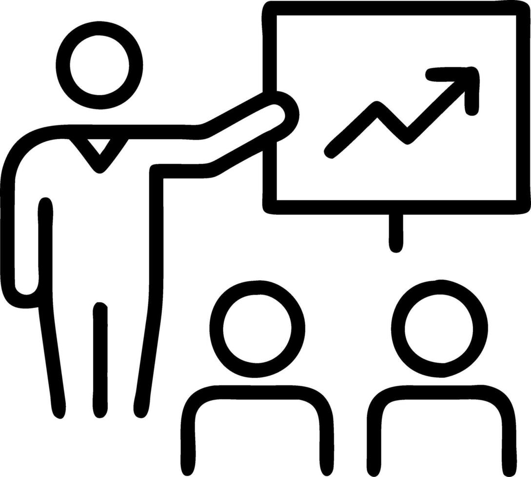 Marketer presenting ideas spontaneously vector