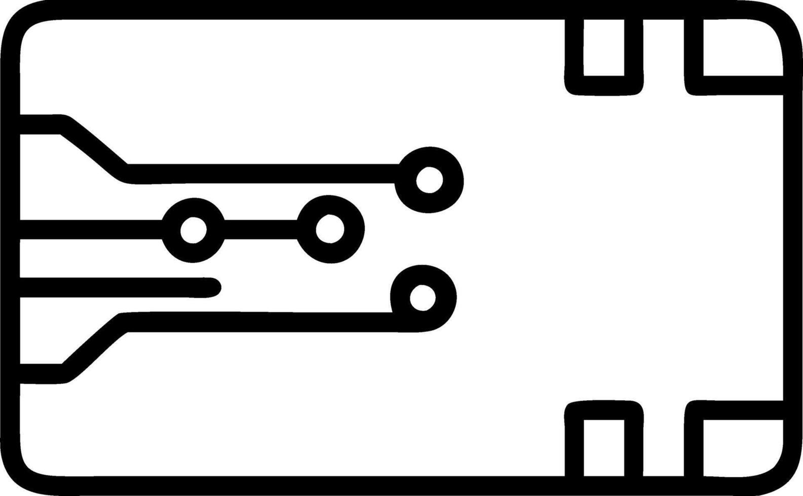 Nano chip credit card vector