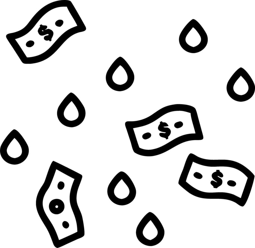 Money rain tile pattern vector