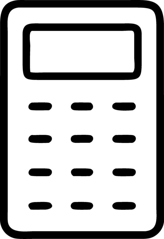 Plain calculator on white desk vector