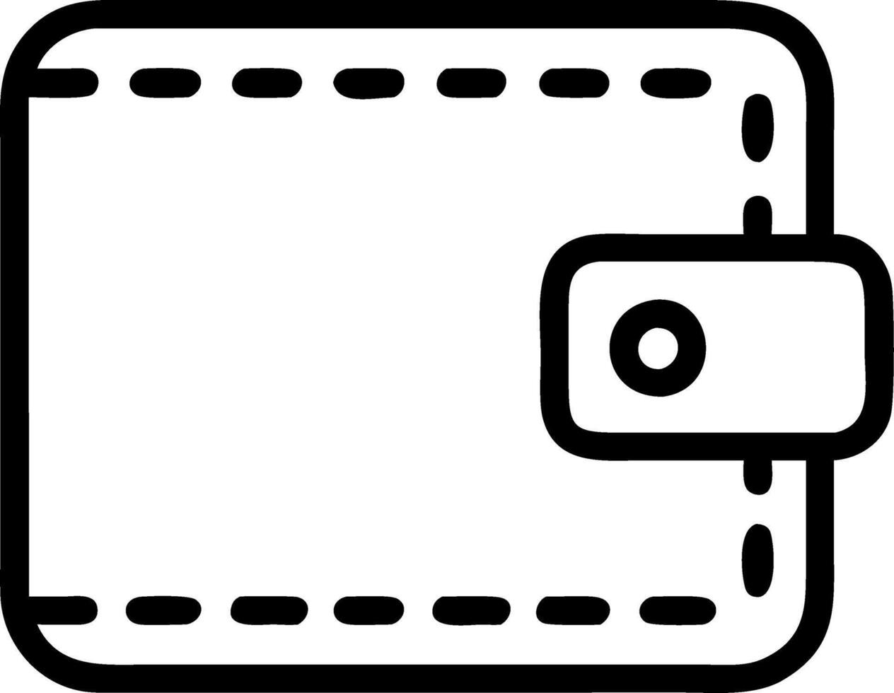 Plain white wallet icon vector