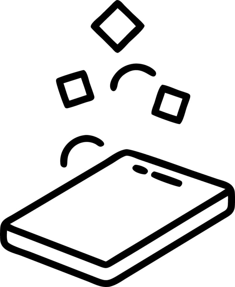 Smartphone levitating with holographic compliance and decision making icons vector