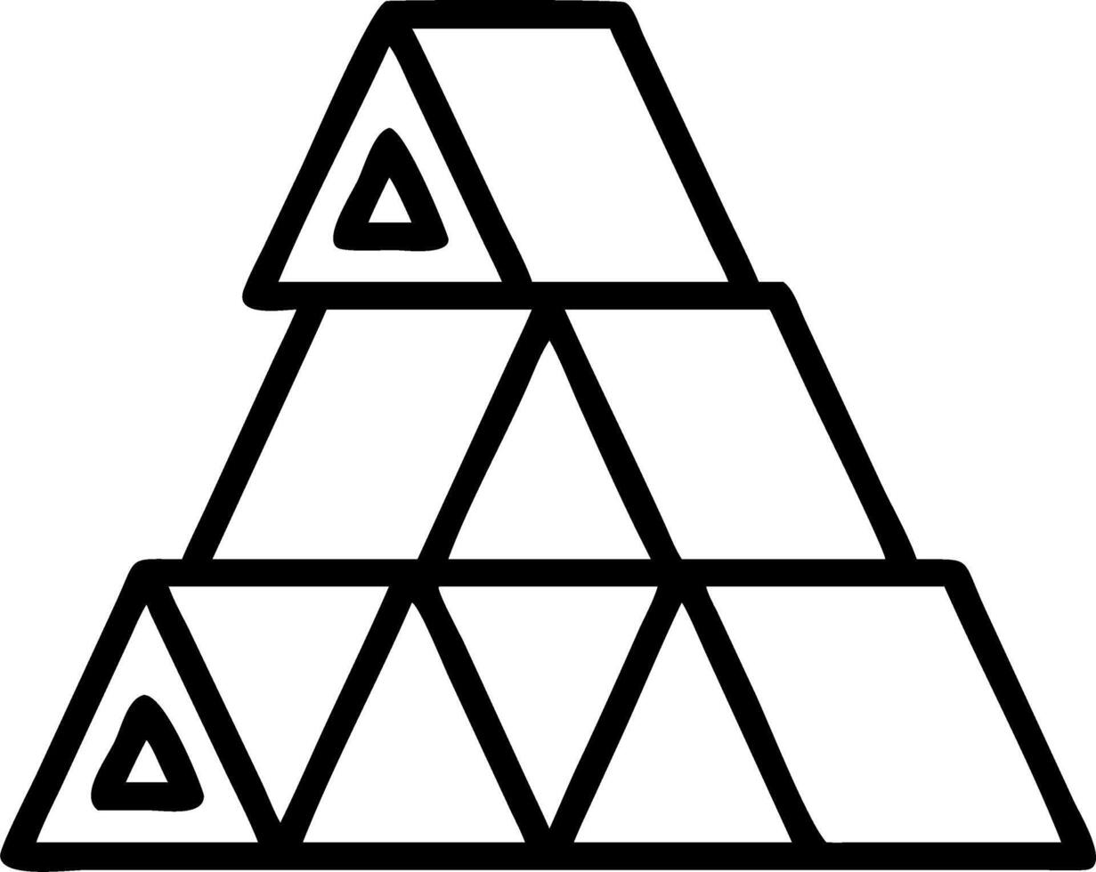 Pyramid scheme house of cards vector