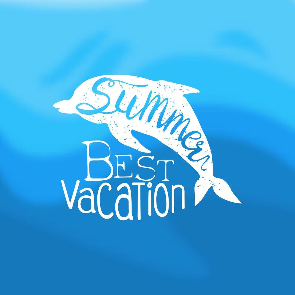 Summer, Best Vacation Template, Design Element Can Be Used for Banner, Label, Badge, Poster, T-shirt Print, Flyer Illustration vector