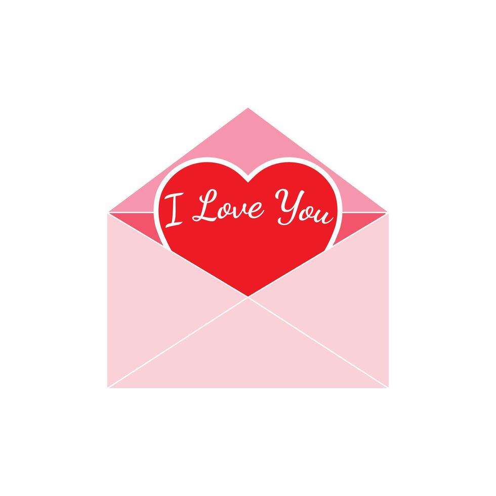 Love envelope with red hearts. Mail envelope with love message. Happy Valentine's day. Template romantic element for decoration, greeting card, celebration, posters, social media. vector