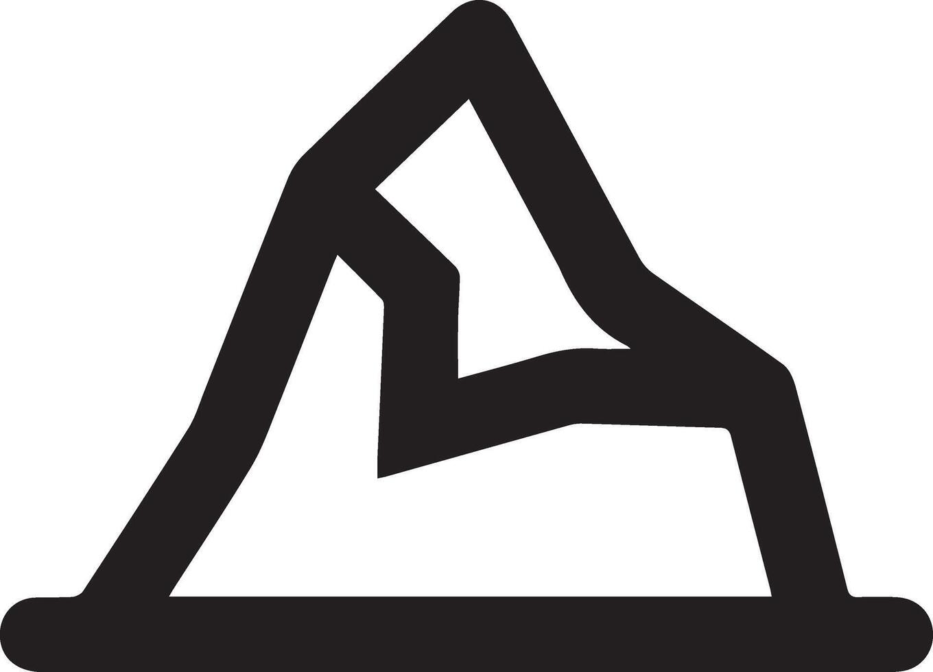 A black and white mountain icon vector