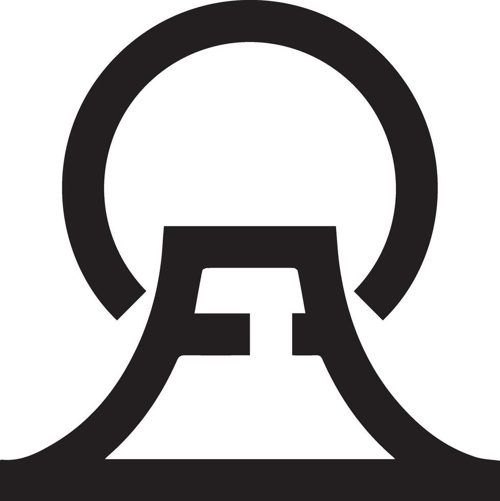 the logo a mountain black and white outline illustration vector