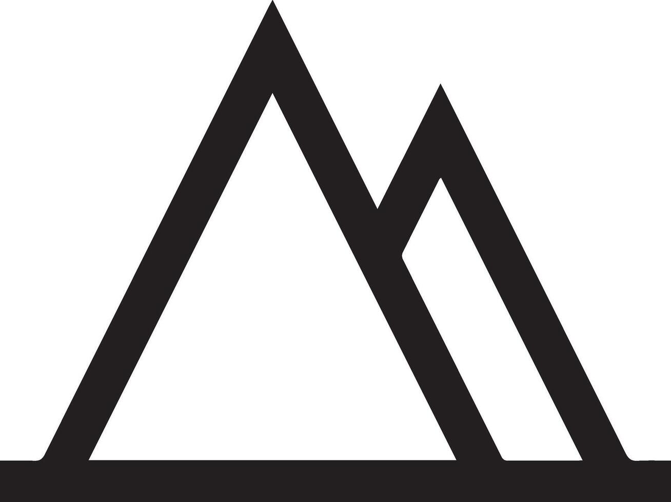 The logo for the mountain range vector