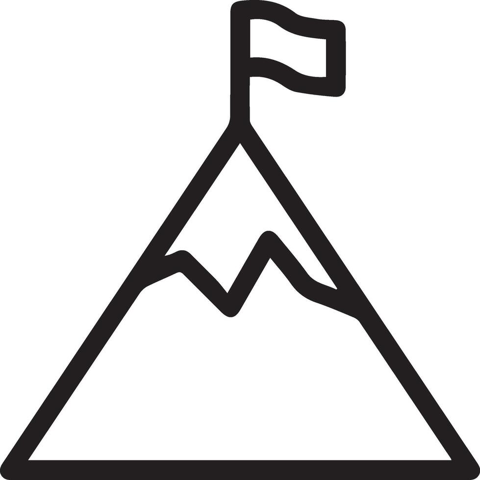 Mountain peak icon illustration vector