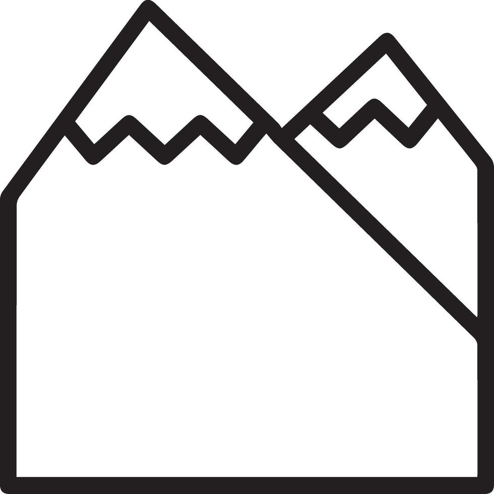 A mountain icon with a white background vector