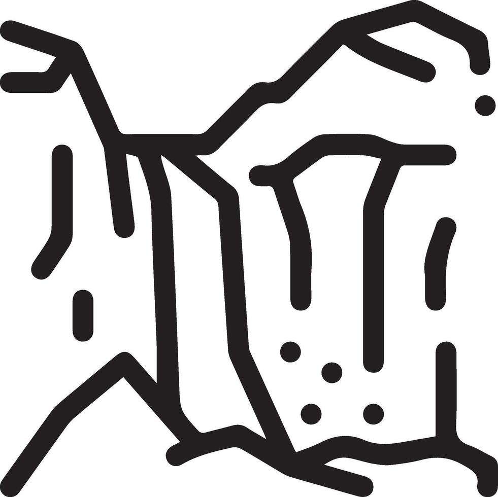 A black and white drawing of a mountain vector