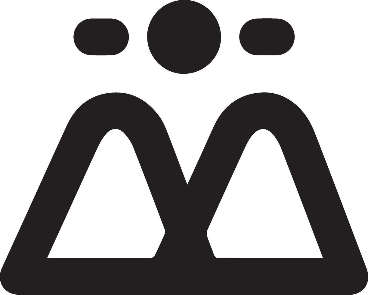 a mountain black and white outline design illustration vector