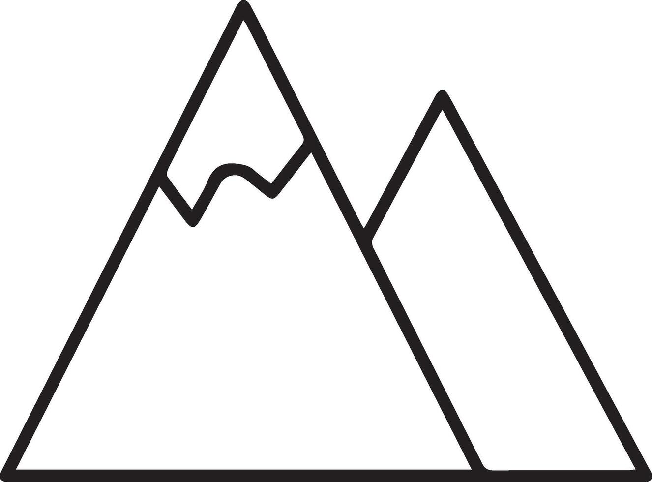 Mountain icon illustration outline image vector