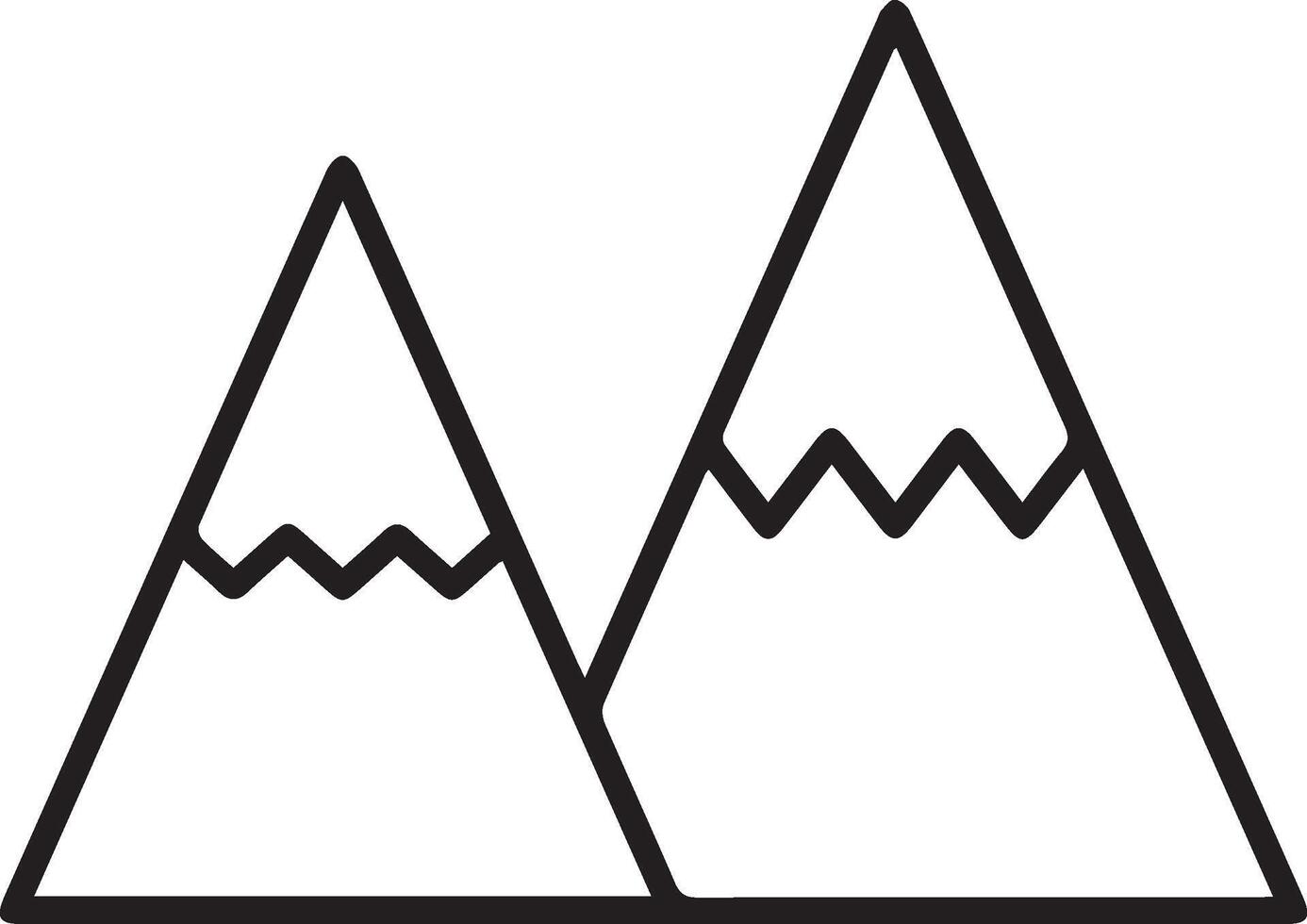 Mountain icon illustration vector
