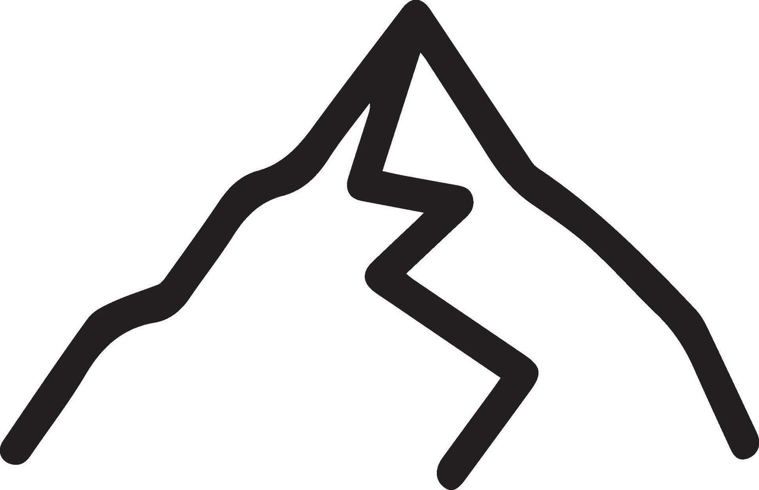 A mountain peak with a hand reaching up vector