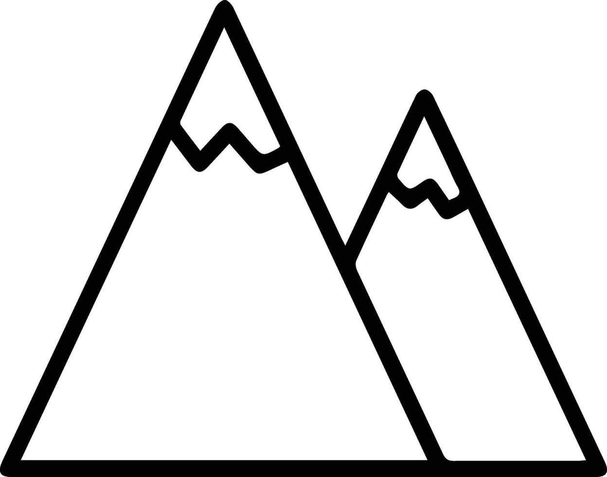 Mountain icon clipart illustration vector