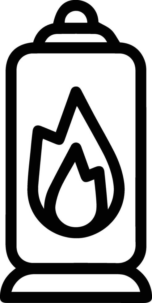 Oil lamp icon clip art illustration black and white vector