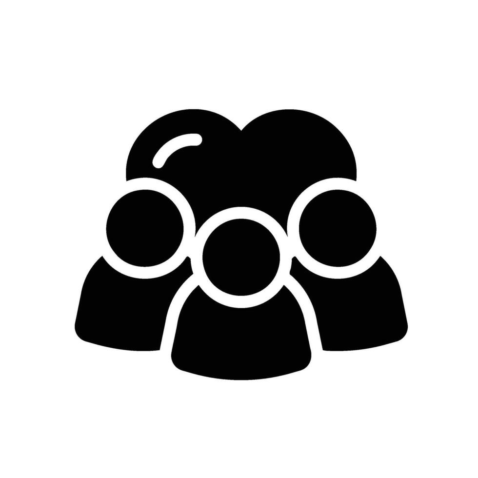 organization Glyph Icon White Background vector