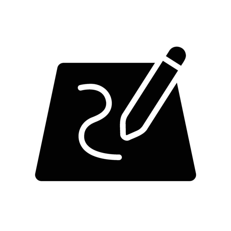 pen Glyph Icon White Background vector