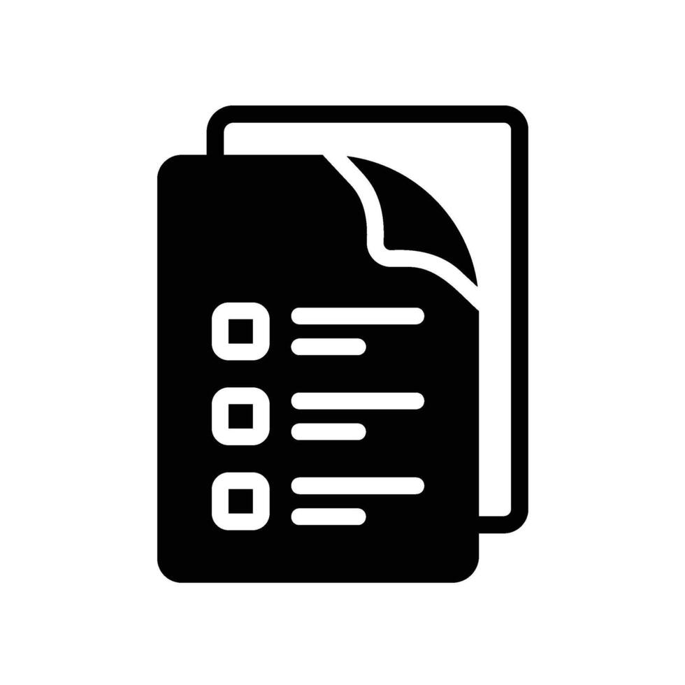 test Glyph Icon White Background vector