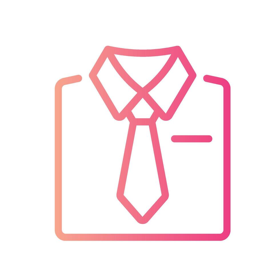 uniform Line Gradient Icon White Background vector