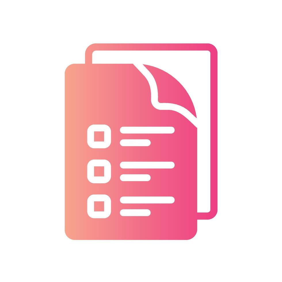 test Flat Gradient Icon White Background vector