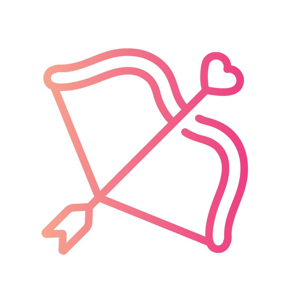bow Line Gradient Icon White Background vector
