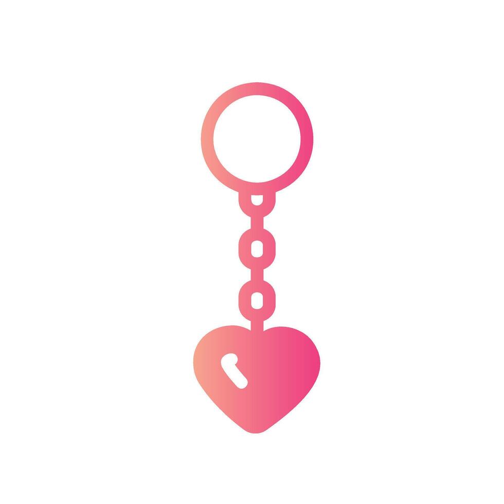 keychain Flat Gradient Icon White Background vector