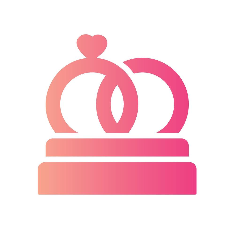 ring Flat Gradient Icon White Background vector
