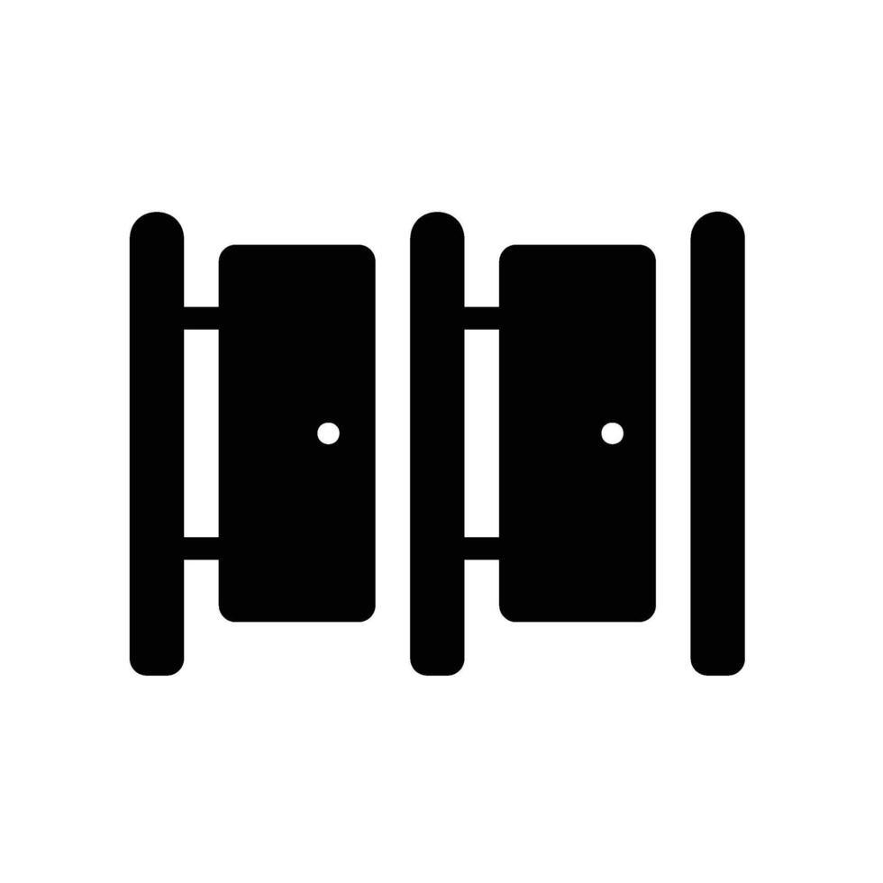 toilet Glyph Icon White Background vector