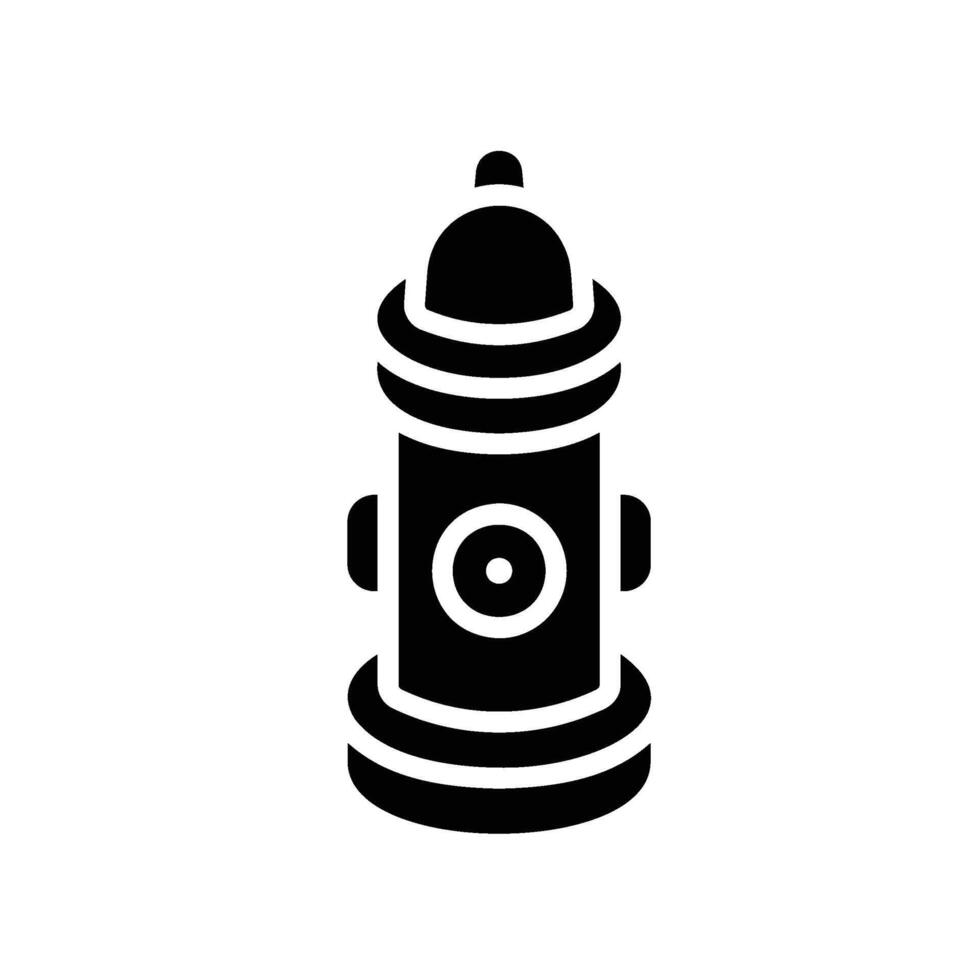 hydrant Glyph Icon White Background vector