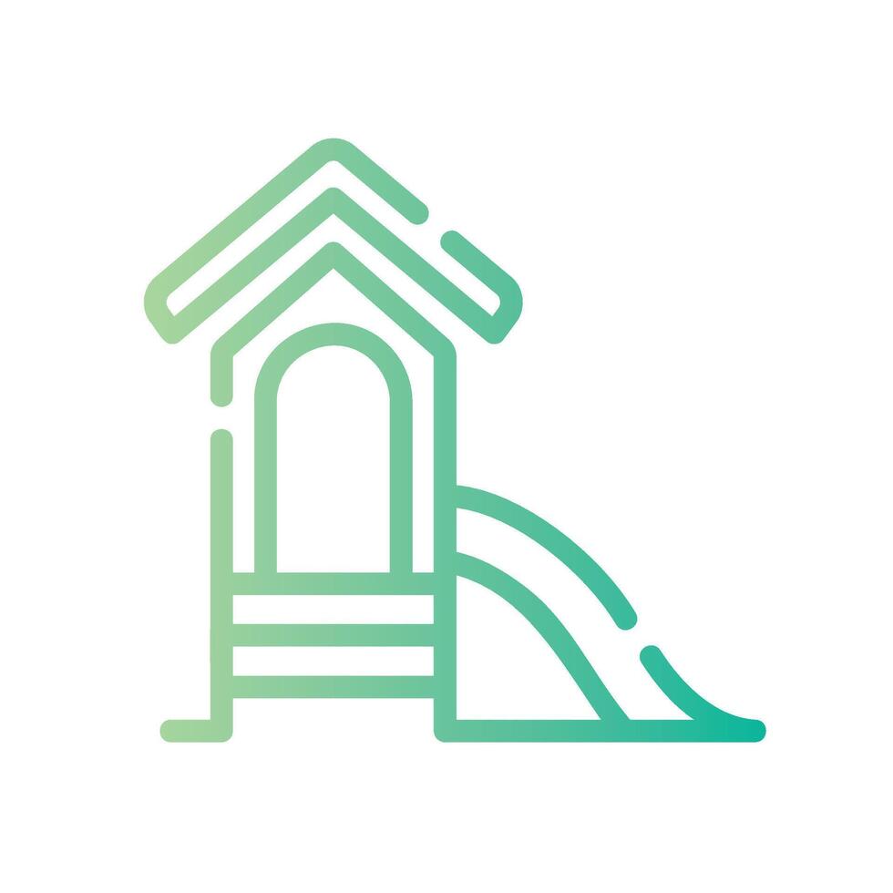 slide Line Gradient Icon White Background vector