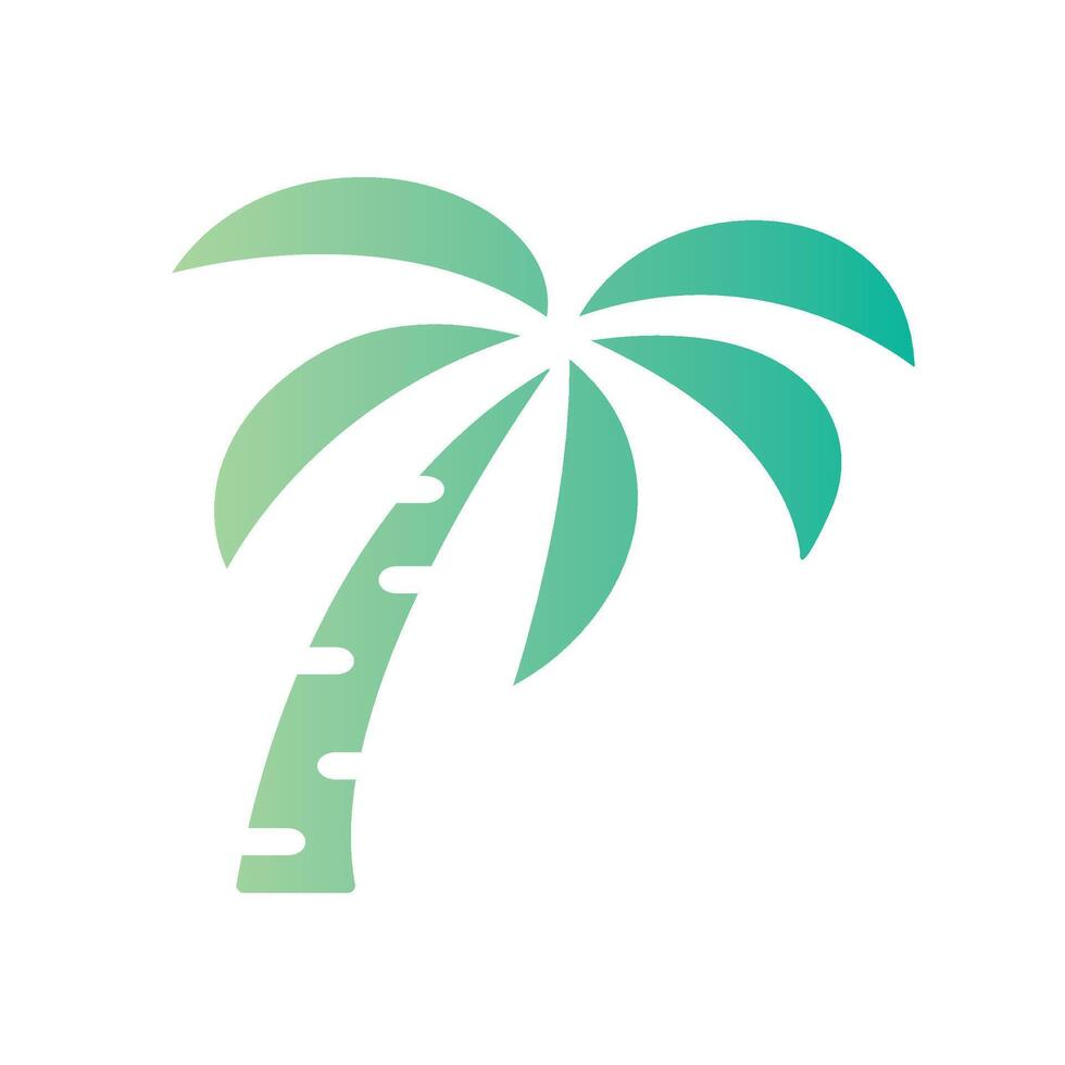 palm tree Flat Gradient Icon White Background 53908833 Vector Art at ...