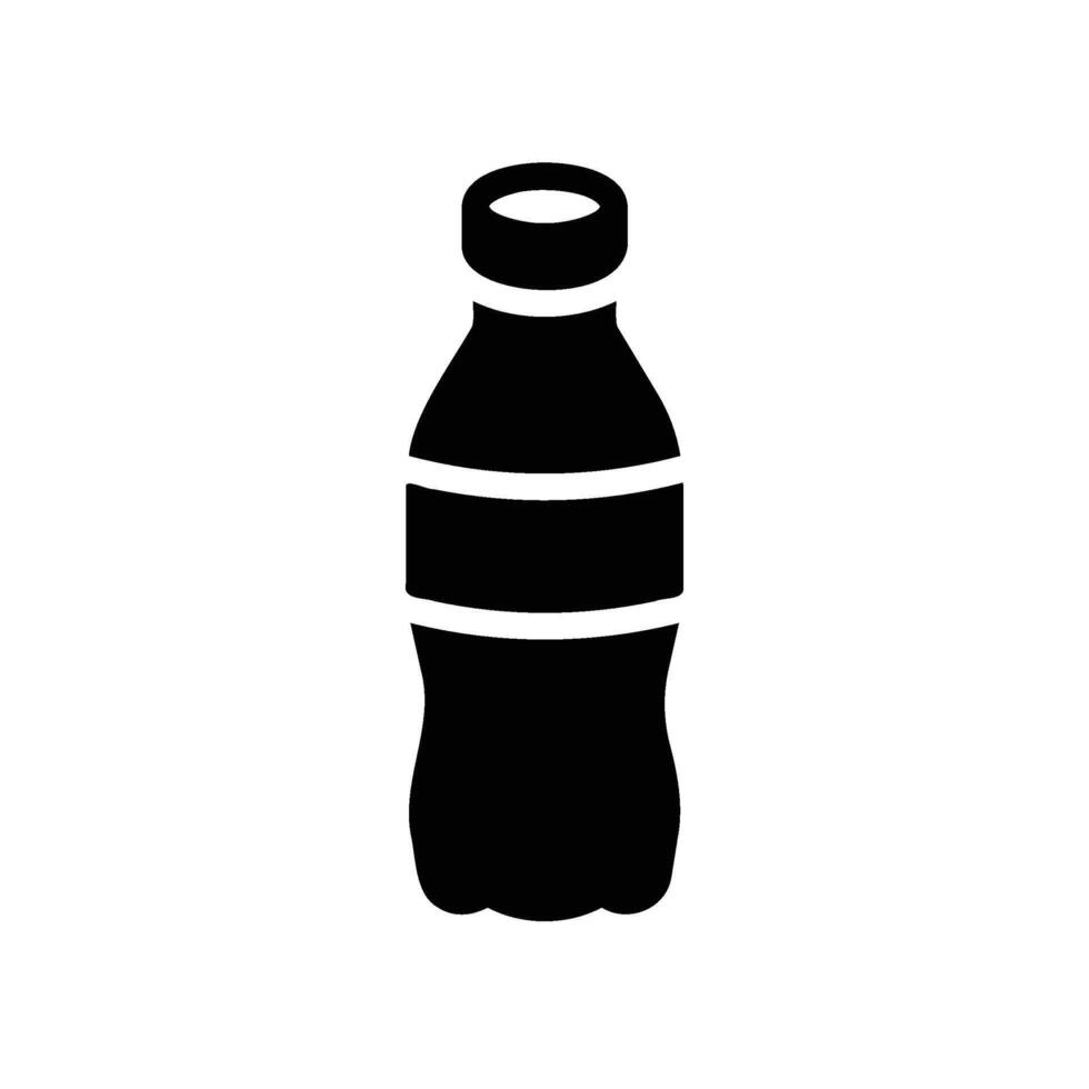 bottle Glyph Icon White Background vector