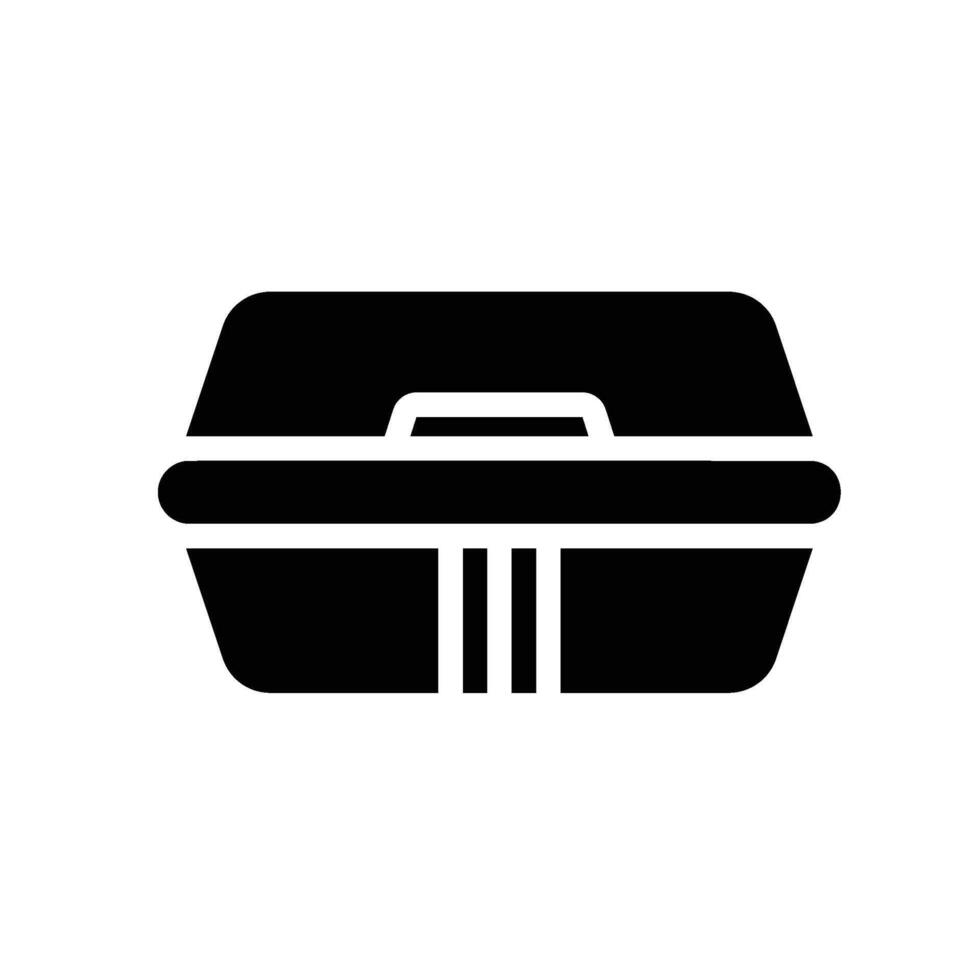 food box Glyph Icon White Background vector