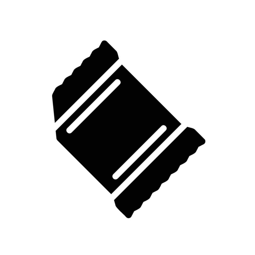 sachet Glyph Icon White Background vector