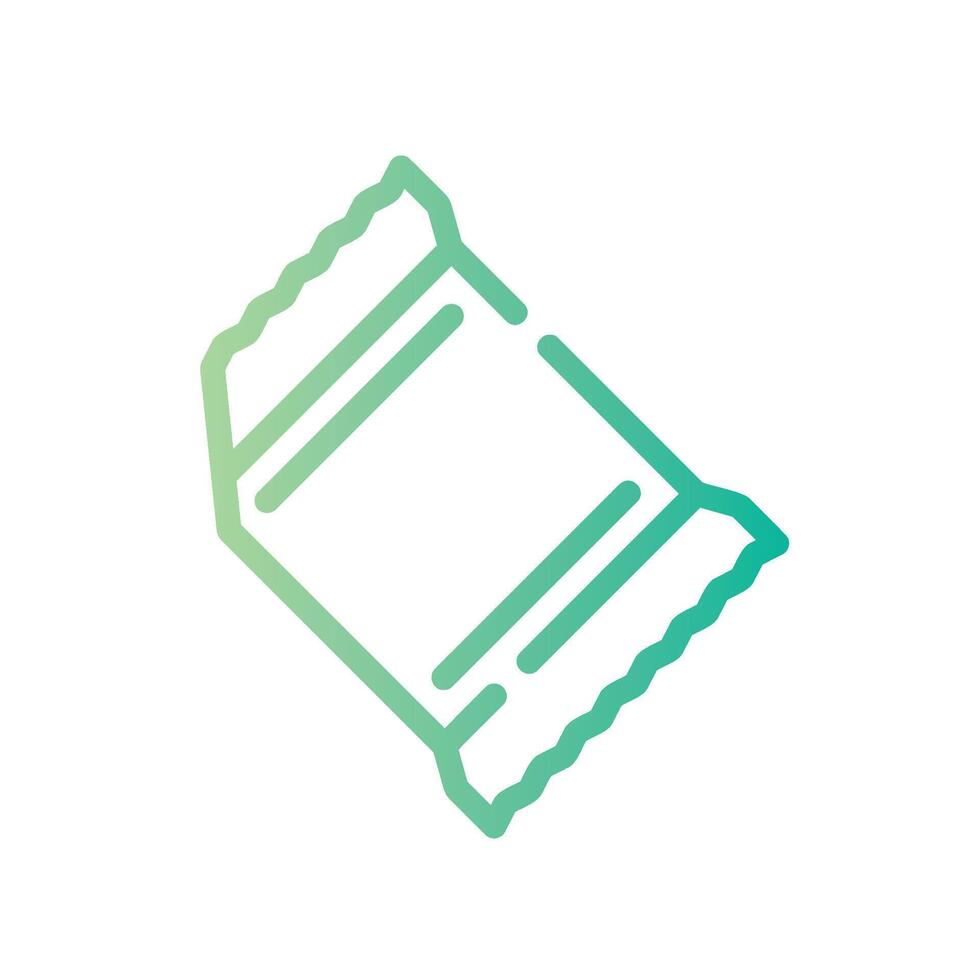 sachet Line Gradient Icon White Background vector