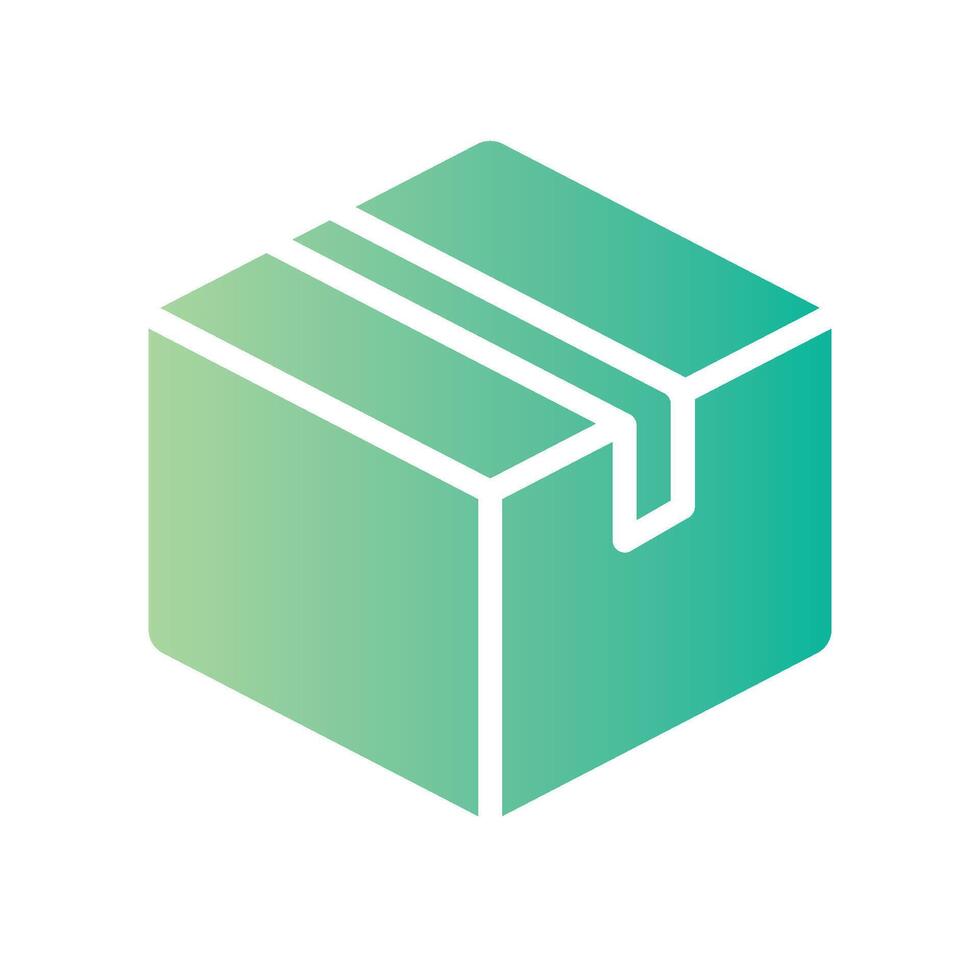 packaging Flat Gradient Icon White Background vector