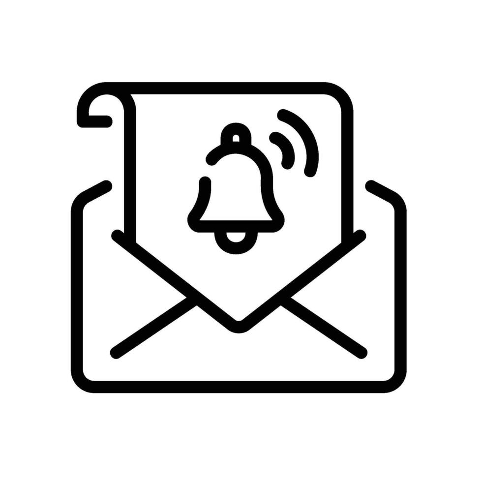 email Line Icon White Background vector