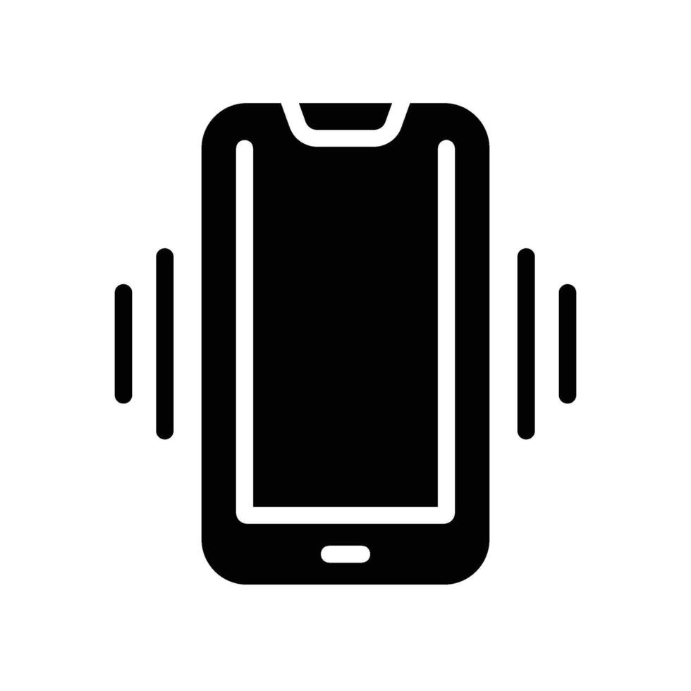 vibration Glyph Icon White Background vector