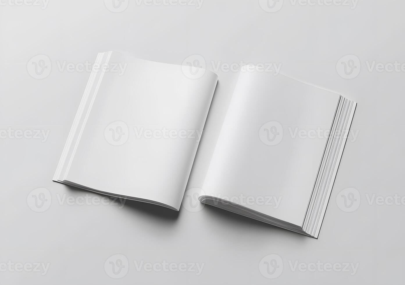 An Open Blank Book on a White Surface photo