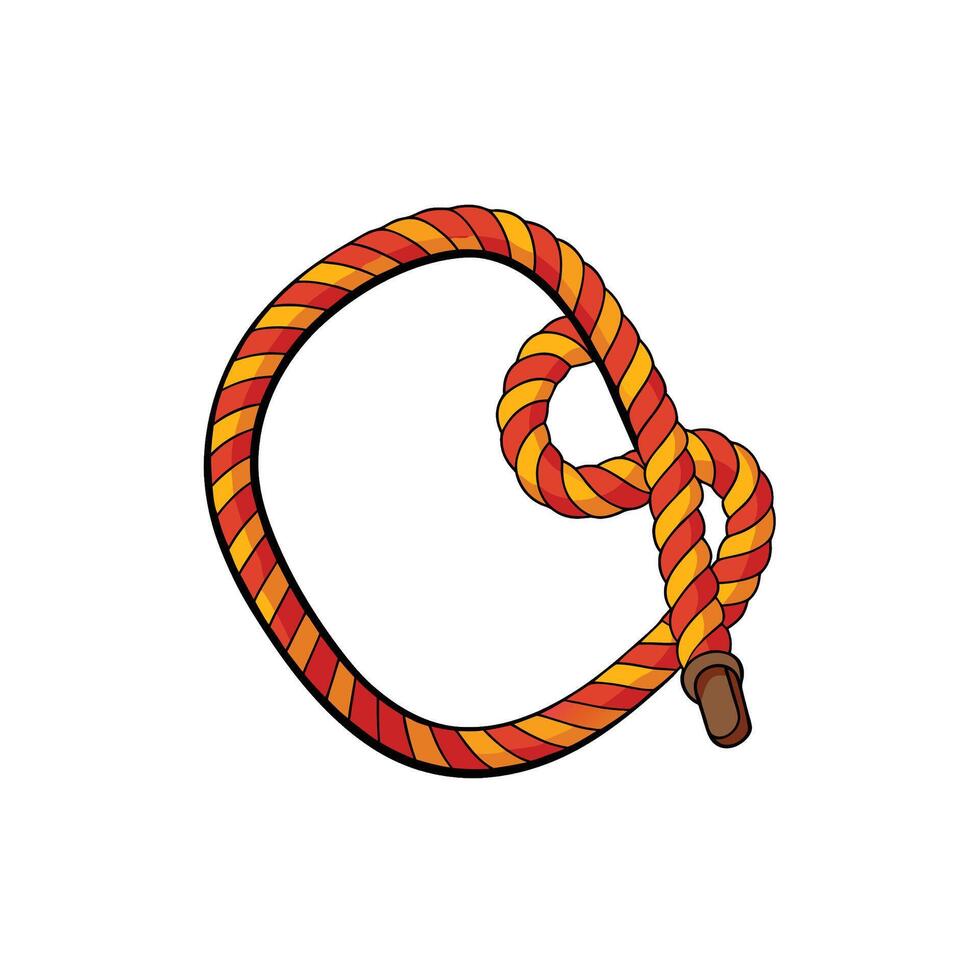 Essential Climbing Rope Presented on White Background vector