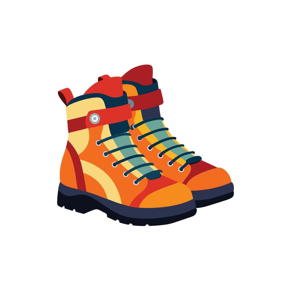 Ultimate Traction Climbing Boots Highlighted on White vector