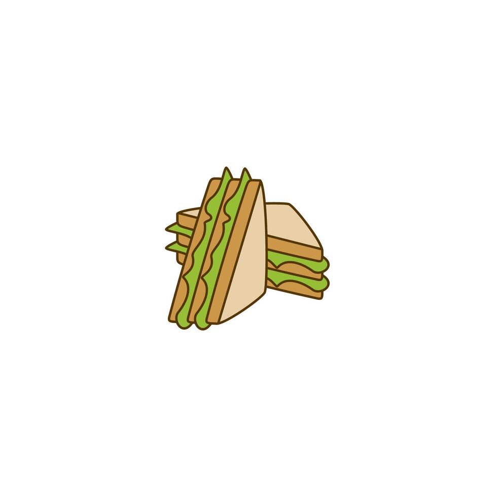 Sandwich logo or icon design vector