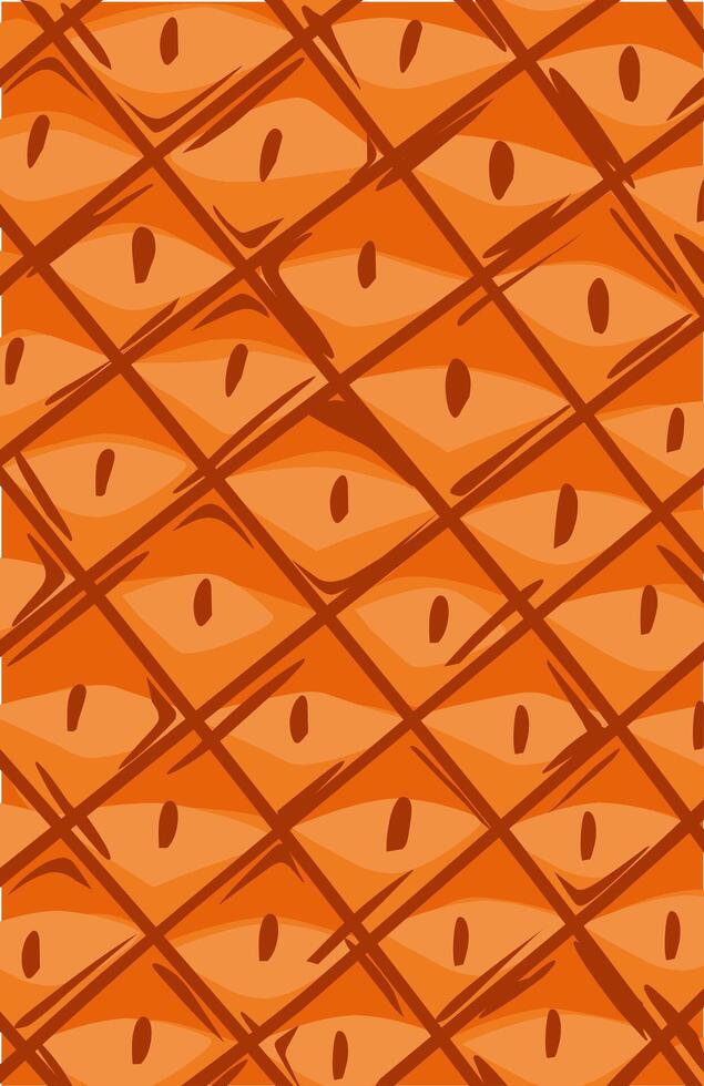 Orange background with red line and dots pineaple Rectangle vector